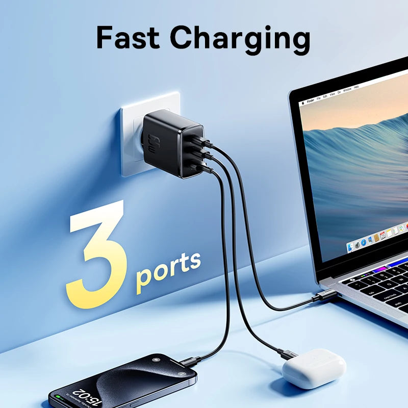 Baseus 65W GaN Charger: The Fast and Versatile Charger for iPhone and Laptops